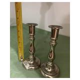 2 silver gallery original candle stick holders