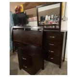 Bedroom set- dresser with mirror, chest,