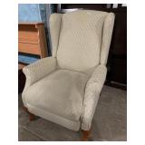 Reclining wing back chair