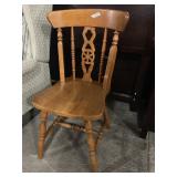 Single solid wood chair