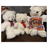 3 larger stuffed bears - biggest one is approx