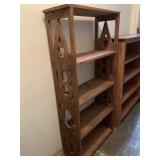 Letter side wooden 5 shelf bookcase 58? tall,