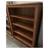 Wooden 5 shelf bookcase- 39? wide, 14? deep,