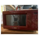Red Kenmore microwave