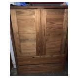 Solid wood media cabinet- 39" wide, 23" deep, 51"