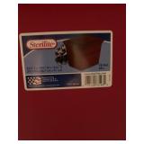 Red 18 gallon storage tote with lid