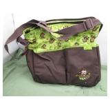 Baby Boom Diaper Bag / Brown / Green / Monkey