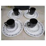 Corelle Black and White Dinner Set / Plates /