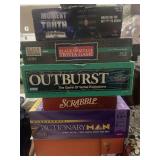 Board games - Scrabble, Outburst & More