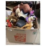 Large box full of taz stuffed animals