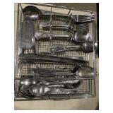 Silverware set and tray