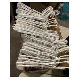Lot of plastic hangers