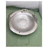 Hammered Aluminum Handled Dish