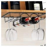 New Under Cabinet Hanging 2 Bottle Wine Rack ,
