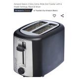 Amazon Basics 2 Slice, Extra-Wide Slot Toaster