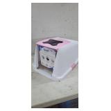 NEW Cat Litter Box Hood Only, Pink & White