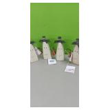 (4) 6 inch tall. Wooden  Halloween chunky ghost