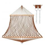 Double Hammock 52"w Hand Woven Cotton Rope
