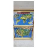 U.S.A. Wooden Puzzle Set *corner needs mended
