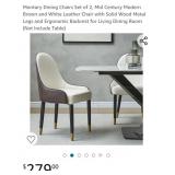 Dining Chairs Set of 2, Mid Century *appears new,