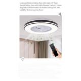 Lvienews Modern Ceiling Fans with Light,19" Flush