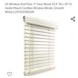 US Window And Floor 2" Faux Wood 23.5" W x 24" H,