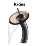Kraus Waterfall Single Hole Vessel Bathroom