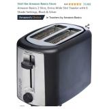 Amazon Basics 2 Slice, Extra-Wide Slot Toaster