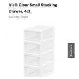 8 pcs Irisï¿½ Clear Small Stacking Drawer, 4ct. X 2