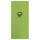 STERLING ring with real imitation pearl