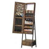 NEW LED Lockable Jewelry Armoire w/ Full-Length