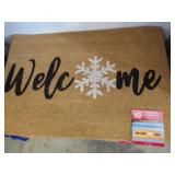 Winter Snowflake Welcome Coir Door Mat  24x36