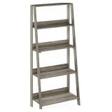 Ladder Bookcase Display Shelf, 5-Tier, French