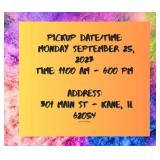 **Payment & Location Info** IMPORTANT!!