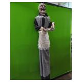 Halloween Hanging Old Woman with Candy Dish.