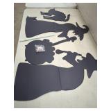 Witch Silhouette  With yard Stakes and lights