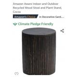 Indoor/ outdoor wood stool or plant stand  19"
