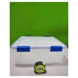 New Locking Lid Clear Tote 19" L x 15" W x 6.5" D