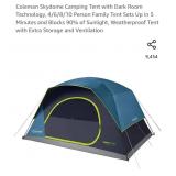 NEW 8 Person Coleman Skydome Camping Tent w/ Dark