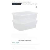 Gloreen Clear Storage Bin, 16 Quart Latch