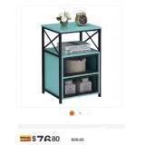 NEW Modern Night Stand, Teal Blue,