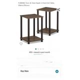 FURINNO Turn-N-Tube Haydn 2-Pack End Table,