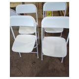 4 Brand New White Plastic Folding Chairs