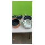 7 piece Gotham Steel cookware set...Larger brown