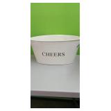 Galvanized CHEERS Tub. 21" wide x 13" deep x 9"
