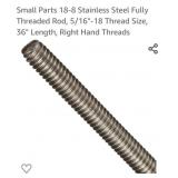 5/16-18 x 36" Threaded  Stainless Rod