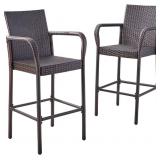 2 Christopher Knight Outdoor Bar Stools,