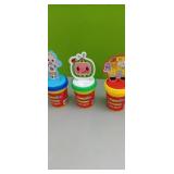 (3) Cocomelon figure stampers