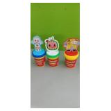 (3) Cocomelon figure stampers