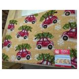 New Heavy Red Car with Christmas Tree Outdoor